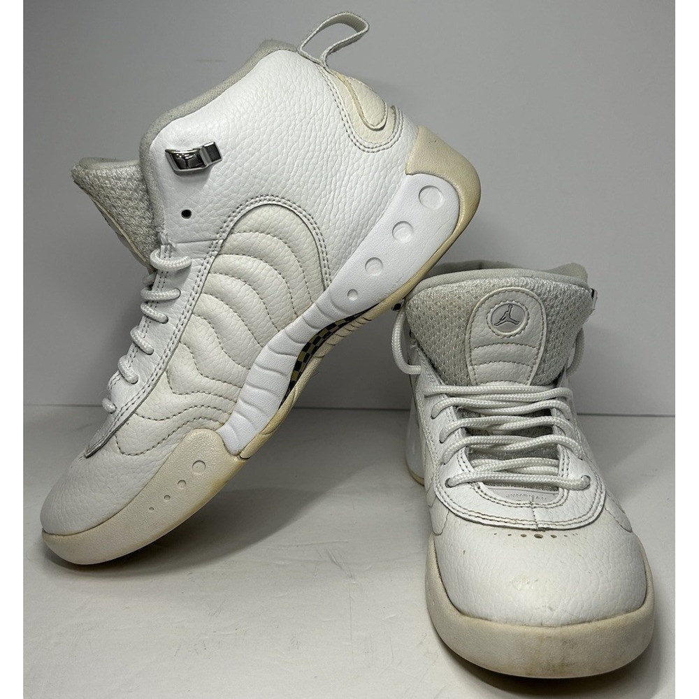 Nike Air Jordan Jumpman Pro BG GS Platinum White Sneakers Size 5.5Y Women's 7.5